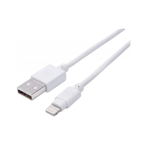 CABO ILYNK USBA 05MT (M) PARA LIGHTNING (M) BRANCO MANHATTAN