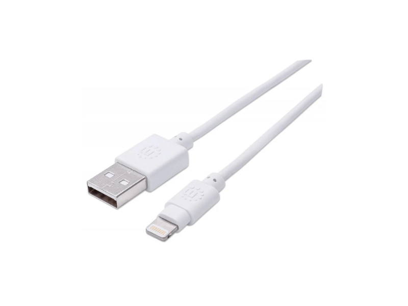 CABO ILYNK USBA 05MT (M) PARA LIGHTNING (M) BRANCO MANHATTAN