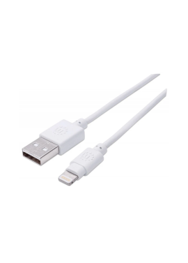 CABO ILYNK USBA 05MT (M) PARA LIGHTNING (M) BRANCO MANHATTAN
