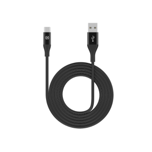 CABO CELLY USB A USBC SILICONE 1M PRETO