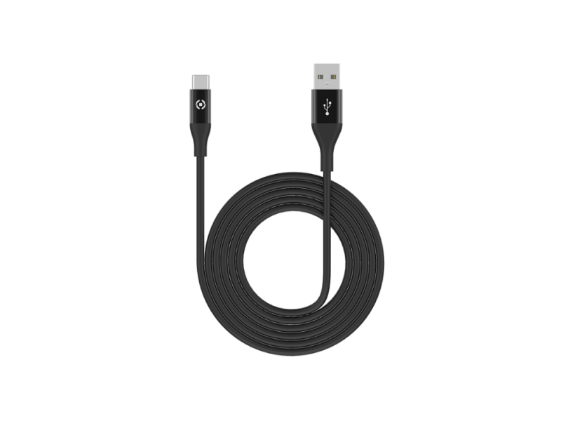 CABO CELLY USB A USBC SILICONE 1M PRETO