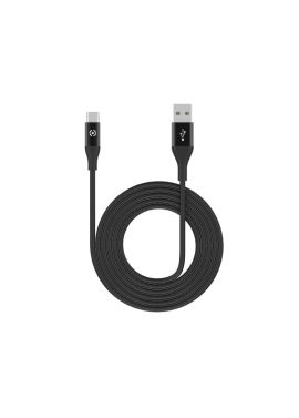CABO CELLY USB A USBC SILICONE 1M PRETO