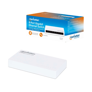 SWITCH 8 MANHATTAN 101001000 GIGABIT PLASTICO BRANCO