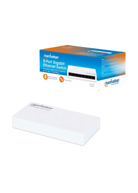 SWITCH 8 MANHATTAN 101001000 GIGABIT PLASTICO BRANCO