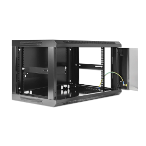 ARMARIO 06U 600X450 INT 19" AÇO PRETO