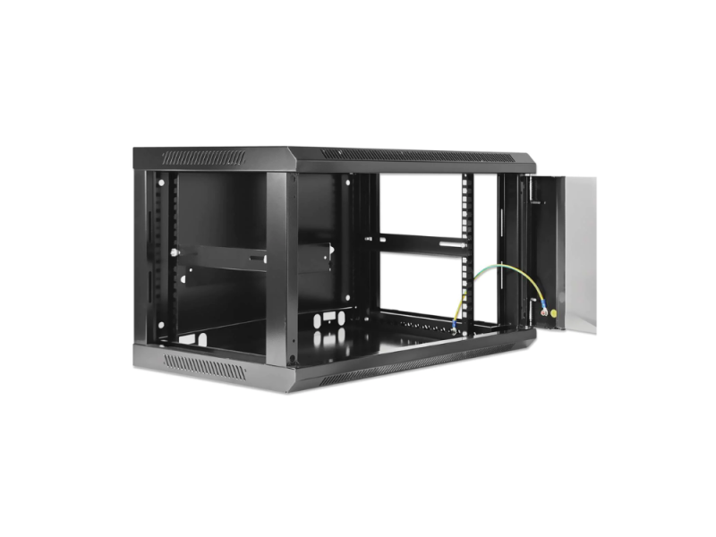 ARMARIO 06U 600X450 INT 19" AÇO PRETO