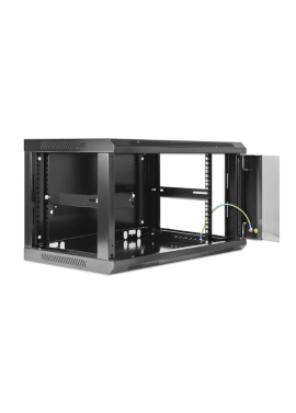 ARMARIO 06U 600X450 INT 19" AÇO PRETO
