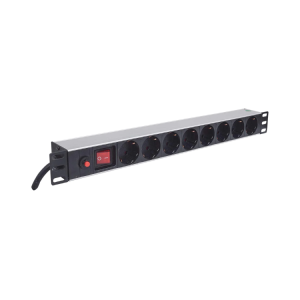 PDU RACKMOUNT 1U 8 GERMAN TYPE 3M INT