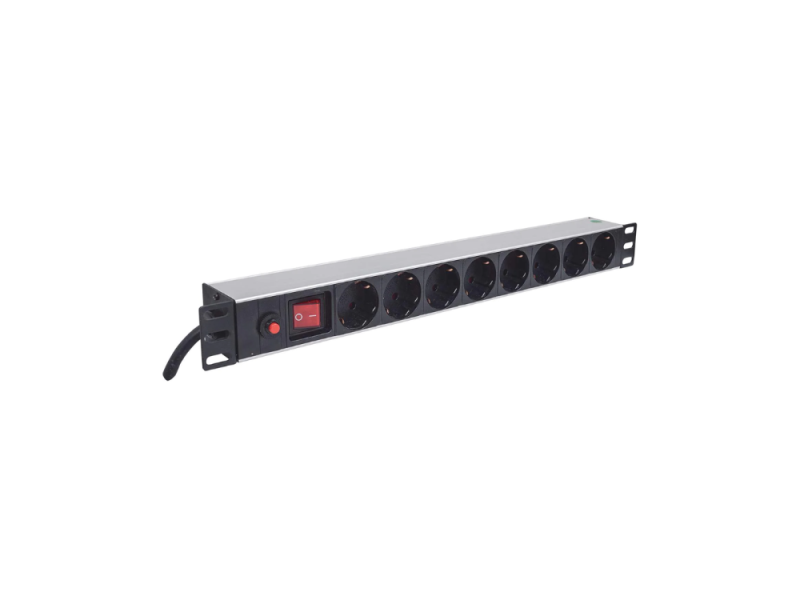 PDU RACKMOUNT 1U 8 GERMAN TYPE 3M INT