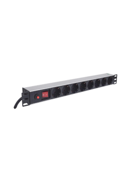 PDU RACKMOUNT 1U 8 GERMAN TYPE 3M INT