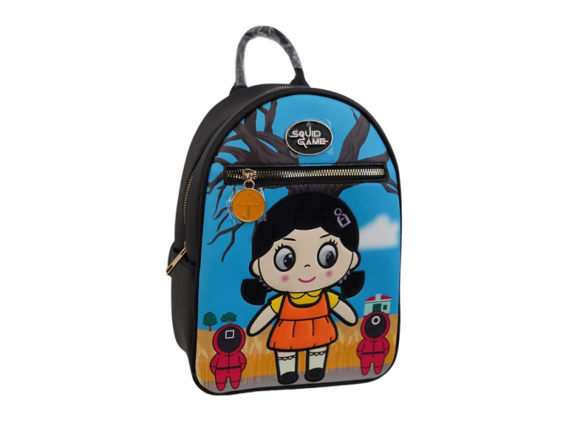 ME MOCHILA UNKEEPER SQUID GAME DOLL ROSA