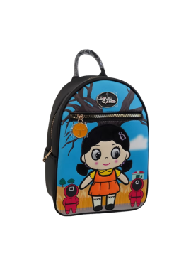 ME MOCHILA UNKEEPER SQUID GAME DOLL ROSA