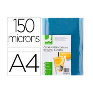 ME CAPA DE ENCADERNACAO QCONNECT PVC DIN A4 INCOLOR 150 MICRONS (PK 100)
