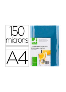 ME CAPA DE ENCADERNACAO QCONNECT PVC DIN A4 INCOLOR 150 MICRONS (PK 100)