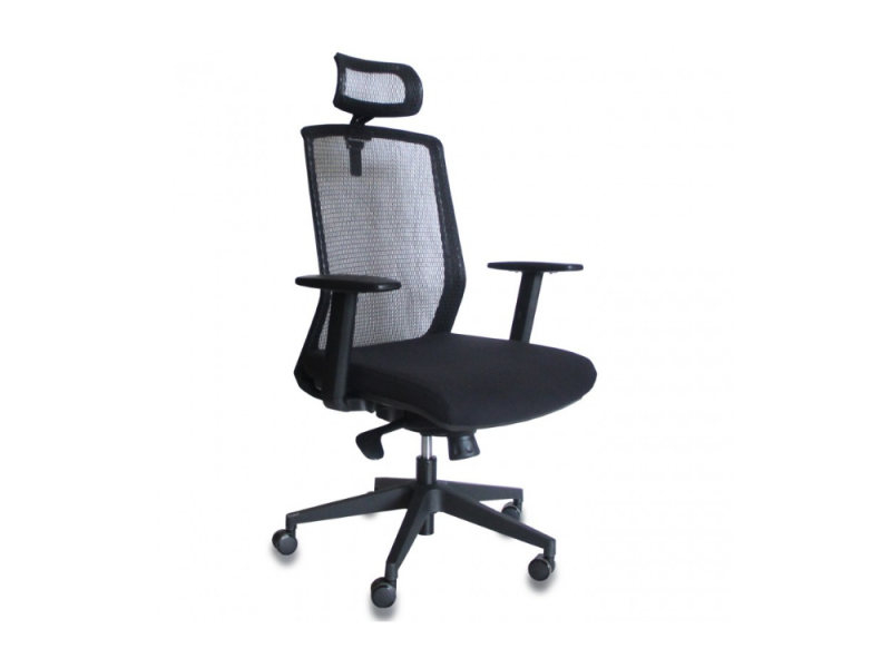 CADEIRA PU HIGH EXEC 2NIVEIS BIFMA BK