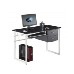 SECRETARIA PC METALVIDRO PRETO 120X60X76