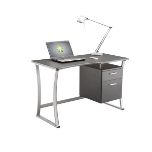 SECRETARIA PC METAL CINZENTO 117X57X76