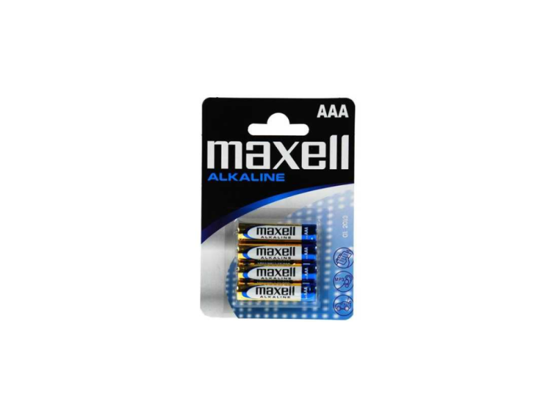 PILHA AAA LR03 PK4  MAXELL ALKALINE