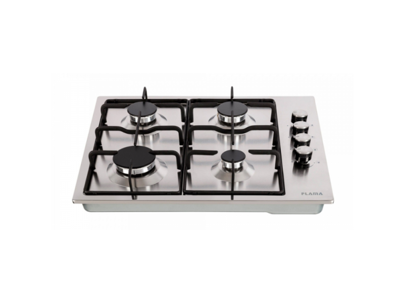 GD BIN PLACA A GÁS ENCASTRE FLAMA 60 INOX LAT 9005FL