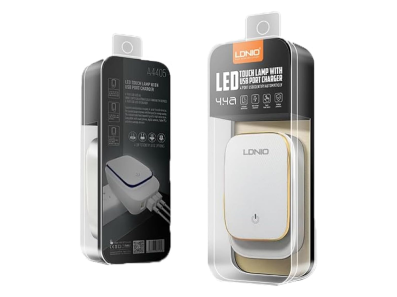 CARREGADOR LDNIO TOUCH LED 4USB LIGHTING