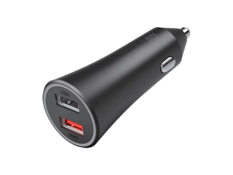 CARREGADOR XIAOMI MI AUTO ISQUEIRO 37W DUALPORT PRETO