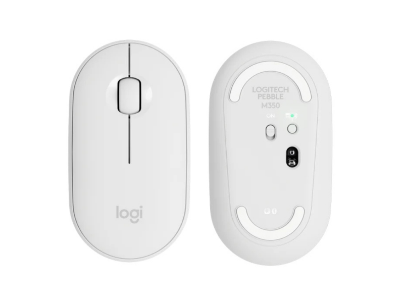 MOUSE LOGITECH WIFI PEBBLE M350 BRANCO