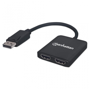 HUB SPLITTER DISPLAYPORT INP (F) PARA 2XHDMI OUT (F) 4K@30HZ MANHATTAN