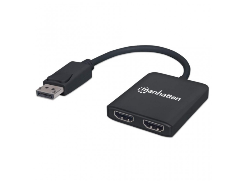 HUB SPLITTER DISPLAYPORT INP (F) PARA 2XHDMI OUT (F) 4K@30HZ MANHATTAN