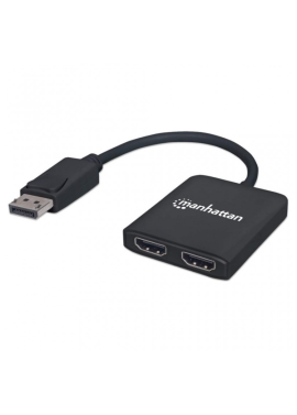 HUB SPLITTER DISPLAYPORT INP (F) PARA 2XHDMI OUT (F) 4K@30HZ MANHATTAN