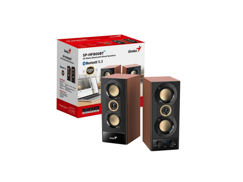 COLUNAS GENIUS SPHF800BT 20W 3 WAY BT MADEIRA