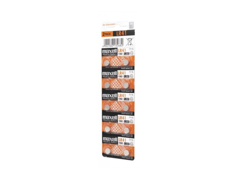 PILHA MOEDA MAXELL LR41 192 PACK 2 (15) 15V