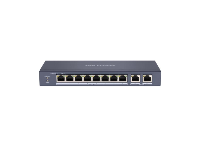 HIKV SWITCH POE DS-3E0310P-E/M 8 PORTAS + 2GB PORTAS
