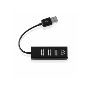 HUB MINI EWENT USB 20 4 PORTAS PRETO