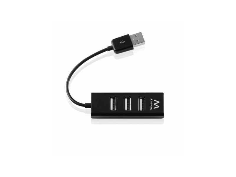 HUB MINI EWENT USB 20 4 PORTAS PRETO