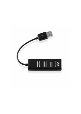 HUB MINI EWENT USB 20 4 PORTAS PRETO