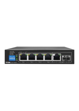 SWITCH 6 DLINK 101001000 SGESTÃO LONG RANGE 250M 4X POE 60W