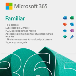 SW MS OFFICE 365 FAMÍLIA 6PC 1 ANO – ESD