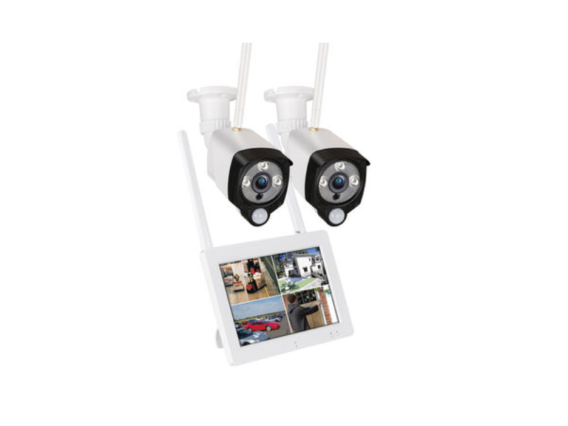 KIT VIGILANCIA WIRELESS 4CH 7" LCD TOUCH 2C2019AN3M CAM WIFI 3MP RECARREGAVEL
