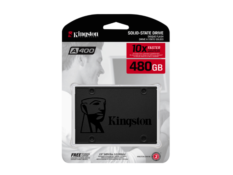 HD INT 25" 480 GB SSD KINGSTON A400 SATA III