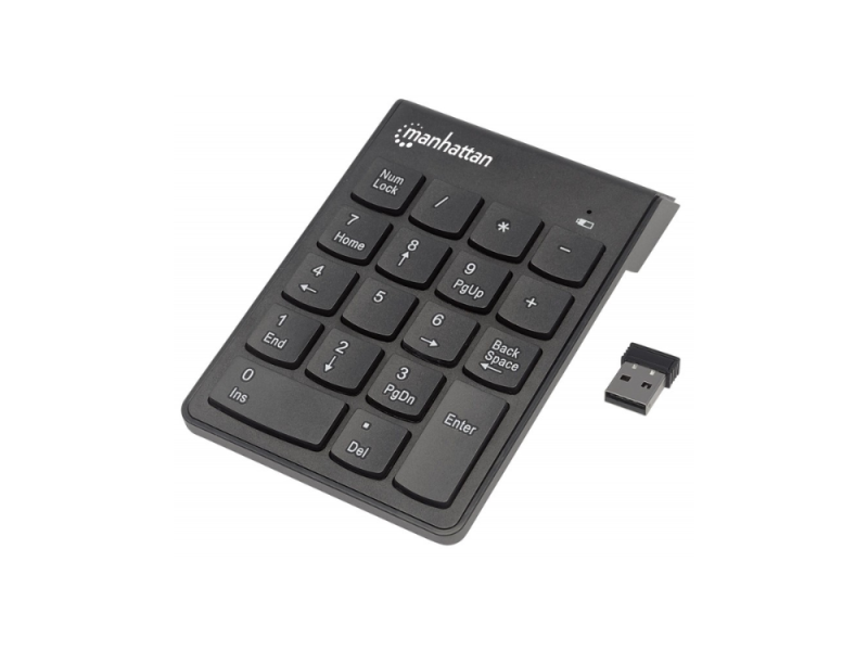 TECLADO NUMERICO MANHATTAN WIRELESS PRETO
