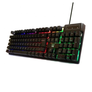 TECLADO EWENT GAMING ILUMINADO USB PRETO