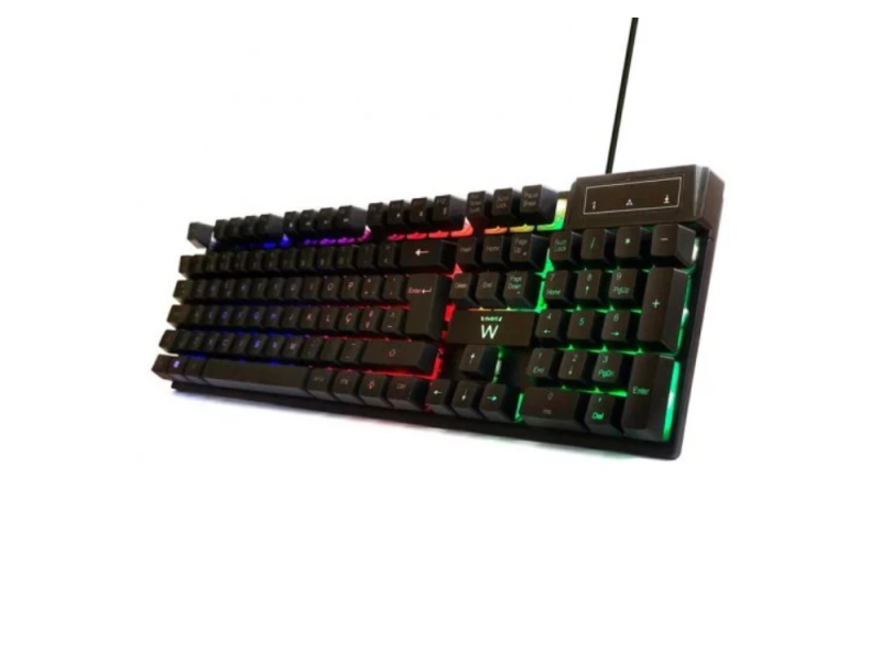 TECLADO EWENT GAMING ILUMINADO USB PRETO