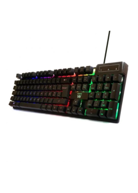 TECLADO EWENT GAMING ILUMINADO USB PRETO