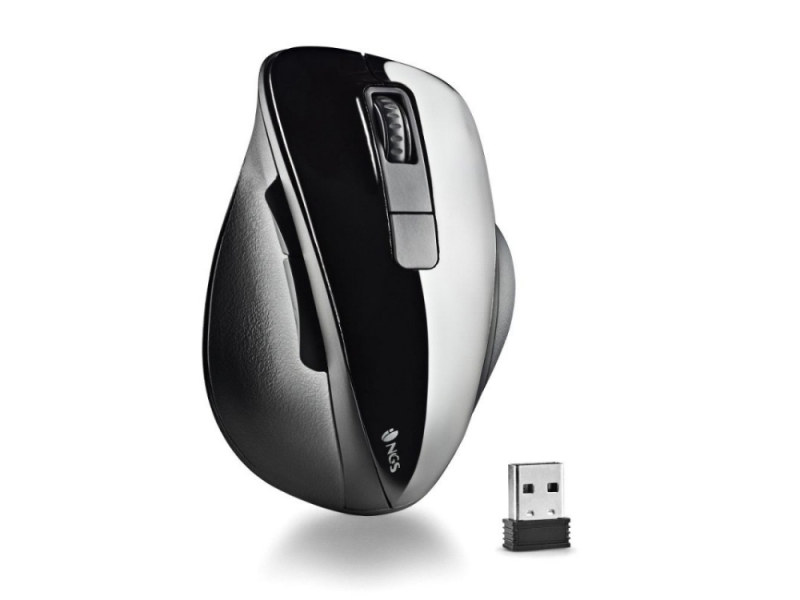 MOUSE NGS BOWBLACK WIRELESS 5 BOTÕES 1600 DPI PRETO